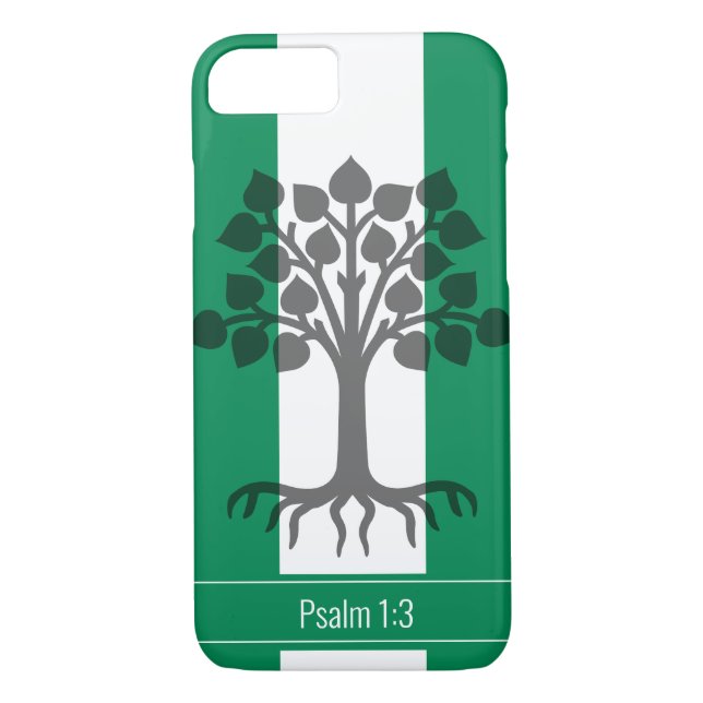 Custom Christlich Tree NIGERIA FLAG Case-Mate iPhone Hülle (Rückseite)