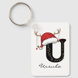 Custom Christmas Alphabet Keychain for Coworkers Schlüsselanhänger