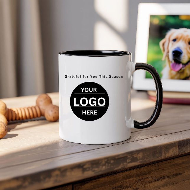 Custom Christmas Business Logo Branded Coffee Mug (Créateur téléchargé)