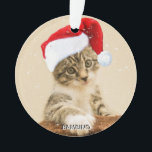 Custom Christmas Carol Cat Foto Personalisiert Ornament<br><div class="desc">Maßgeschneidertes Weihnachtscaroltabby KatzenFoto personalisierte Ornament. Ideal für alle! Diese niedliche Katze kann auch durch Ihr Lieblings-Foto ersetzt werden!</div>