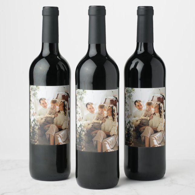 Custom Christmas Food & Drink Editable Labels Set Weinetikett (Flaschen)