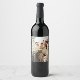 Custom Christmas Food & Drink Editable Labels Set Weinetikett