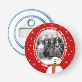 Custom Christmas Foto Flasche Opener mit Snowman Flaschenöffner