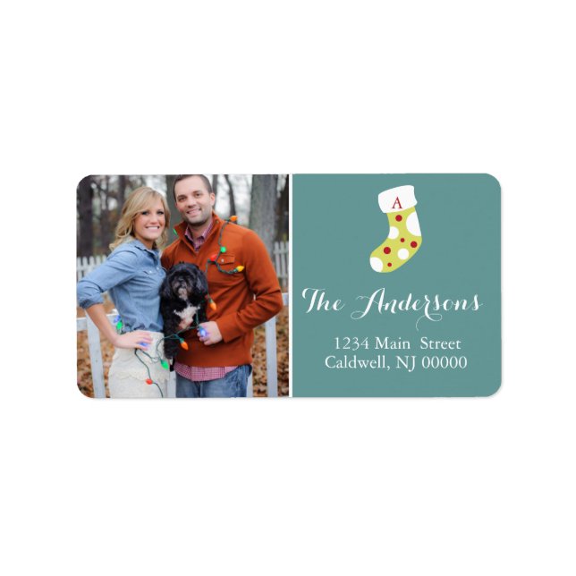 Custom Christmas Foto Labels | Urlaub Adressaufkleber (Vorne)