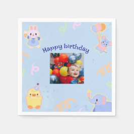 Custom Christmas Foto Napkin Serviette