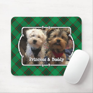 Custom Christmas Foto Rahmen rot & grün Kariert Mousepad