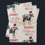 Custom Christmas Funny Vintag Donkey Weihnachtsman Geschenkpapier Set<br><div class="desc">Ein lustiger und niedlicher Weihnachtsdonkey mit einer Weihnachtsmannmütze. Ein festliches Design für alle,  die Lieben Esel,  lustige Tierdesigns und Ferien Lachen. Passen Sie den Namen an und machen Sie ihn zu Ihrem eigenen!</div>