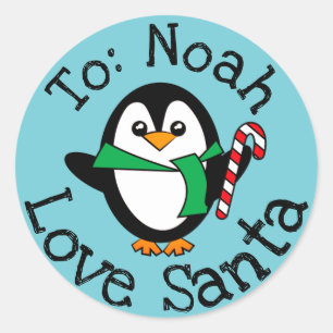 Custom Christmas Geschenk von Santa Sticker Pengui