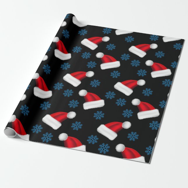 Custom Christmas Hat | Personalisierter Urlaub San Geschenkpapier (Ungerollt)