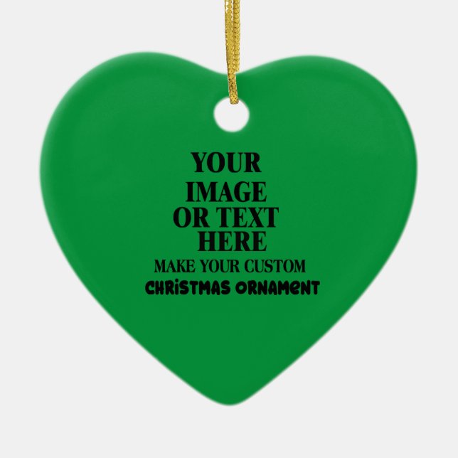 Custom Christmas Heart Personalisiert Keramik Ornament (Vorne)