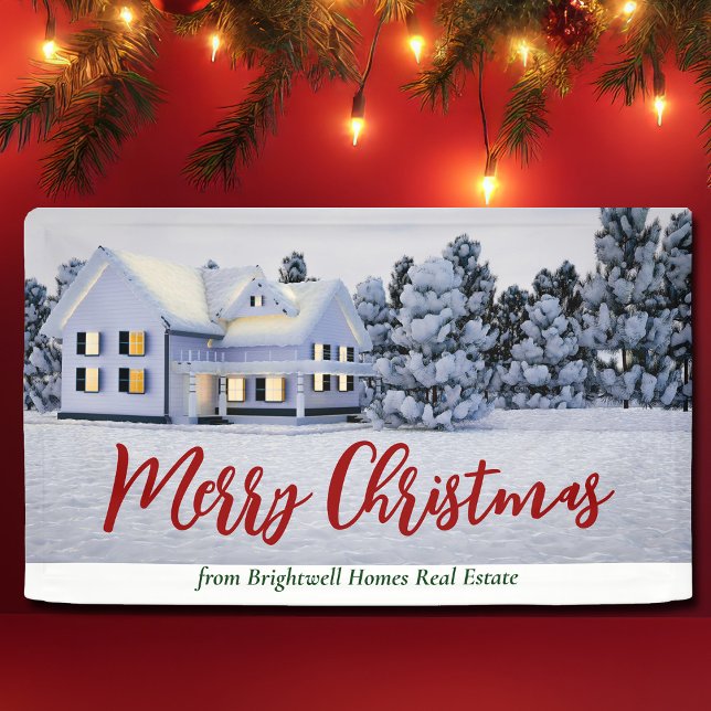 Custom Christmas House Real Anwesen Company Holida Banner (Von Creator hochgeladen)