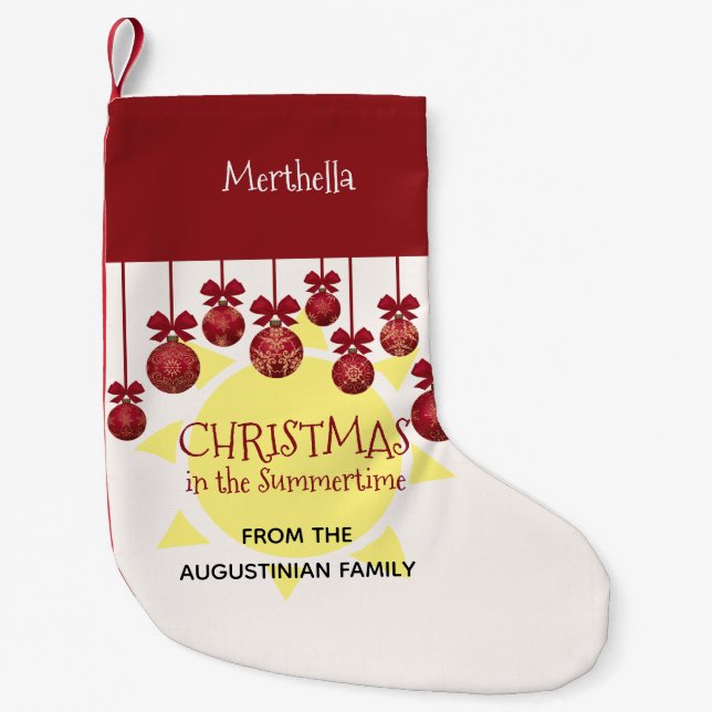 Custom CHRISTMAS IN THE SUMMERTIME Kleiner Weihnachtsstrumpf (Vorderseite)