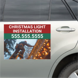 Custom Christmas Light Installation Company Auto Magnet