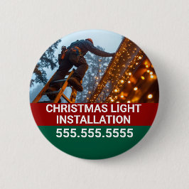 Custom Christmas Light Installation Company Button