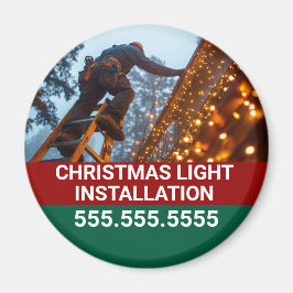 Custom Christmas Light Installation Company Magnet