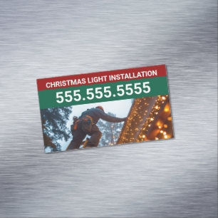 Custom Christmas Light Installation Company Magnetische Visitenkarte