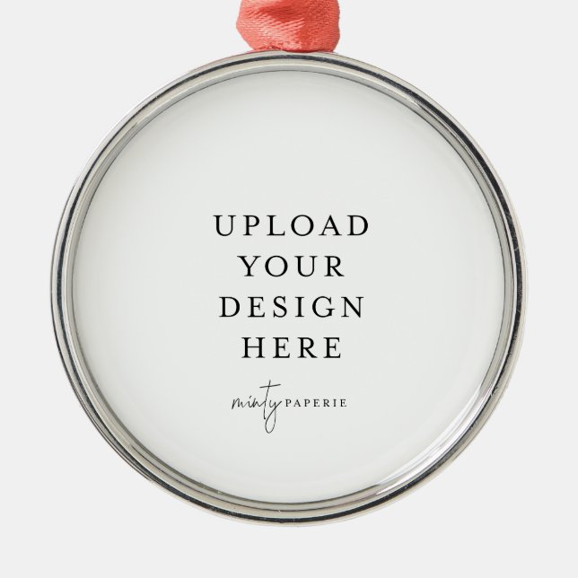 Custom Christmas Ornament, Upload your Photo Ornament Aus Metall (Vorne)