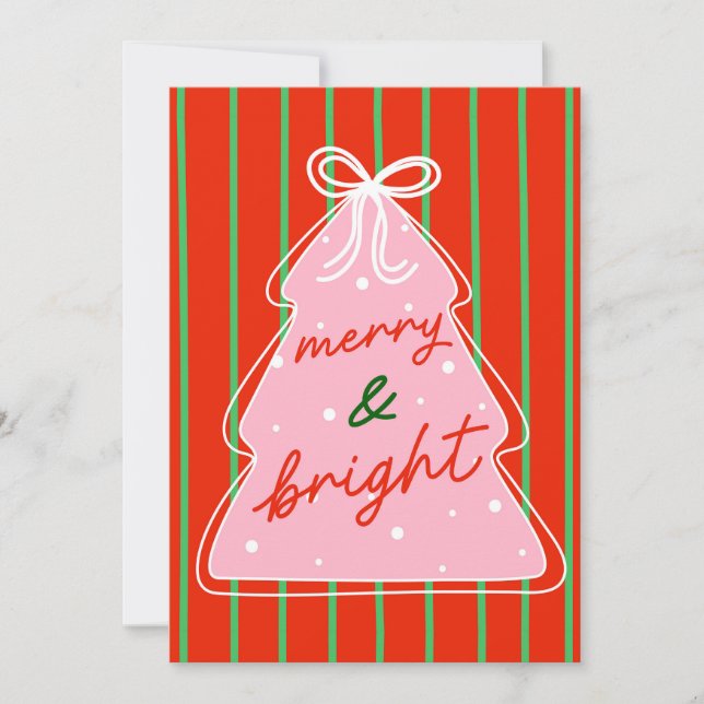 Custom Christmas Photo Greeting Card Feiertagskarte (Vorderseite)