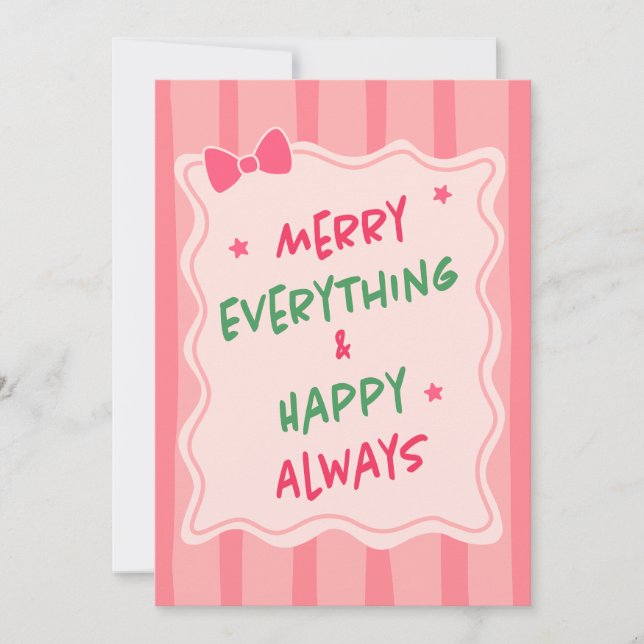 Custom Christmas Photo Greeting Card Feiertagskarte (Vorderseite)