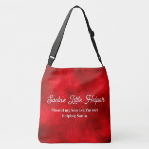 Custom Christmas Red Slogan Tragetaschen Mit Langen Trägern
