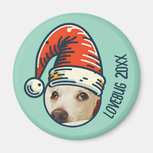 Custom Christmas Santa Personalisiert Pet Foto Magnet