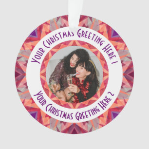 Custom Christmas Star Fun Jolly Red Foto Gruß Ornament