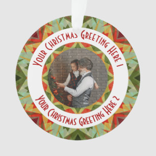Custom Christmas Star Jolly Green Foto Gruß Ornament