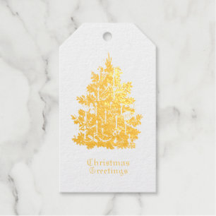 CUSTOM CHRISTMAS TREAL Foil Gift Tag Geschenkanhänger