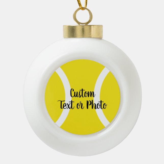 Custom Christmas tree tennis Ball Ornament (Vorderseite)