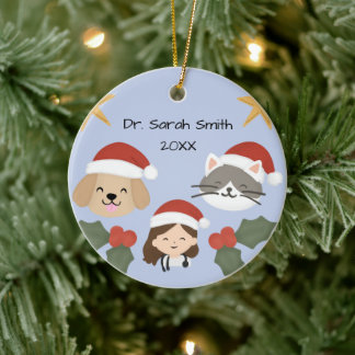 Custom Christmas Vet Friends Keramik Ornament