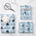 Custom Christmas Vintag Funny Santa Blue Geschenkpapier Set<br><div class="desc">Eine Sammlung von Retro Vintagen lustigen Weihnachten Santas Muster auf einem blauen Hintergrund. Ideal für die Weihnachtszeit. Passen Sie den Namen an und machen Sie ihn zu Ihrem eigenen!</div>