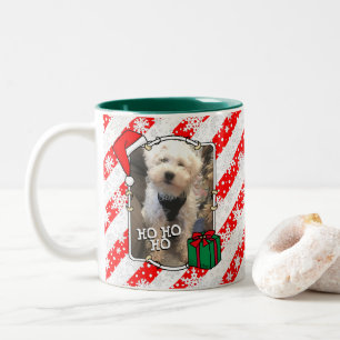 Custom Christmas Weihnachtsmannmütze Pet Zwei Foto Zweifarbige Tasse