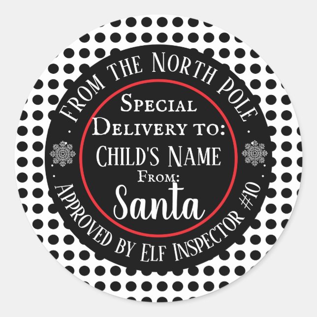 Custom Christmas Workshop Runder Aufkleber (Vorderseite)