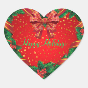 Custom Christmas Wreath Heath Sticker