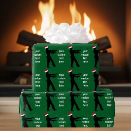 Custom Christmas Zombie Green Geschenkpapier