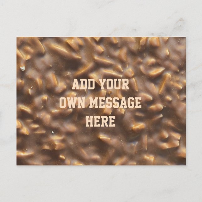 Custom Chunky Chocolate Custom Text Postkarte (Vorderseite)