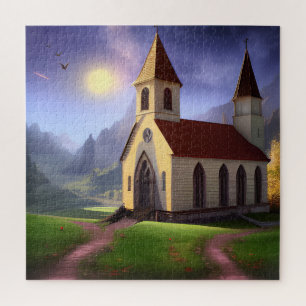 Custom Church Fantasy Art 04 Jigsaw Puzzle