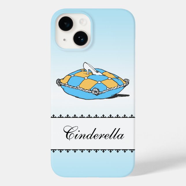 Custom Cinderella Slipper Aquamarin Pillow iPhone  title_seo2 (Rückseite)