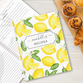 Custom Citrus Lemon Muster Rezept Notizbuch