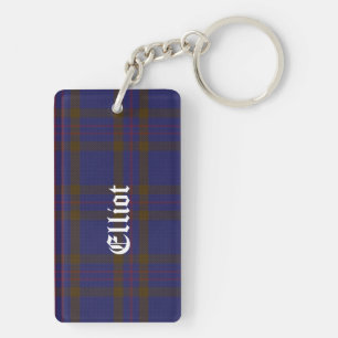 Custom Clan Elliot Tartan Karierte Schlüsselkette Schlüsselanhänger