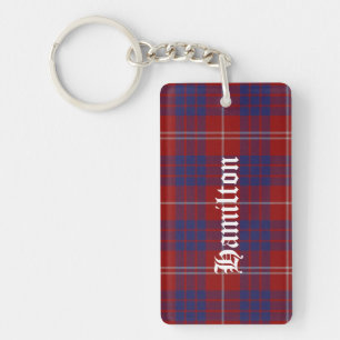 Custom Clan Hamilton Tartan Kariert Key Chain Schlüsselanhänger