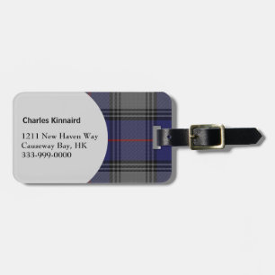 Custom Clan Kinnaird Tartan Kariert Luggage Tag Gepäckanhänger