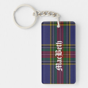 Custom Clan MacBeth Tartan Karierte Schlüsselkette Schlüsselanhänger