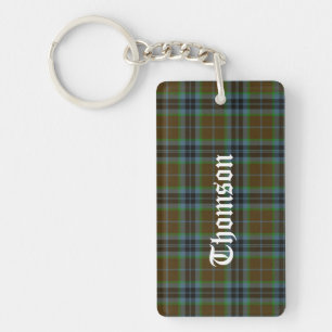 Custom Clan Thomson Tartan Kariert Key Chain Schlüsselanhänger