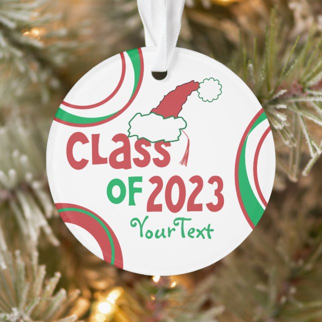 Custom Class 2023 © Grad Tassel Holiday Ornament (Baum)