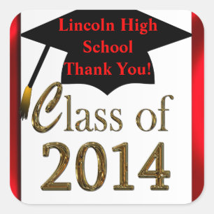 Custom Class of 2014 Abschluss Danke Stickers