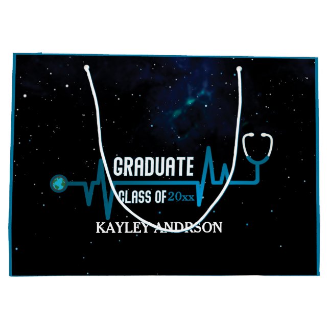 Custom Class of 2023 Future Nurse Große Geschenktüte (Rückseite)