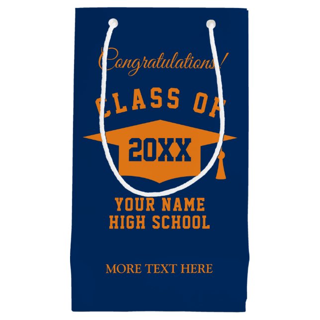 Custom class of 2023 High School Graduation Party Kleine Geschenktüte (Vorderseite)
