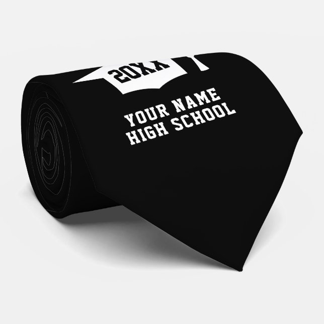 Custom Class of 2025 High School Graduation Party Krawatte (Gerollt)