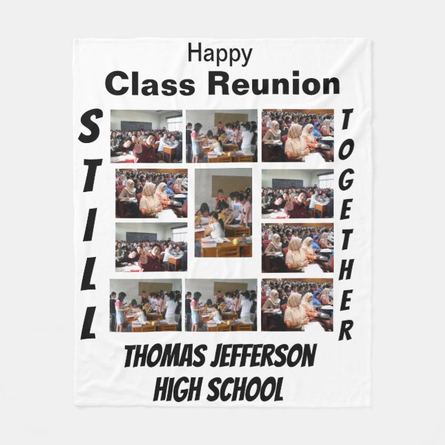 Custom Class Wiedersehen 11 FotoCollage Fleecedecke (Vorderseite)